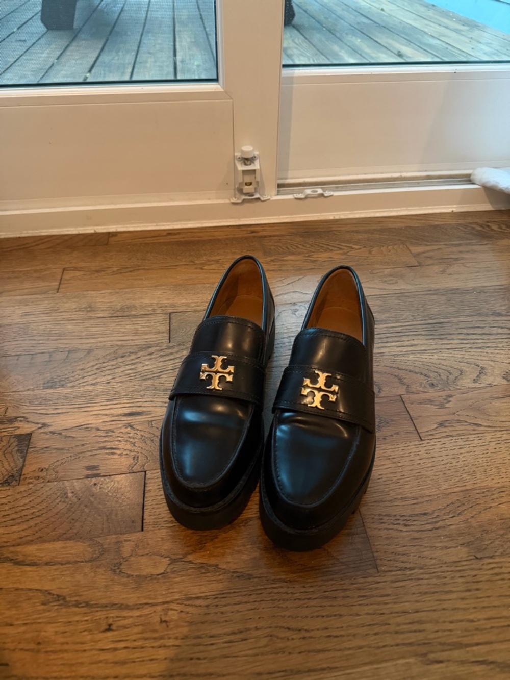 Tory Burch Black Leather Loafers